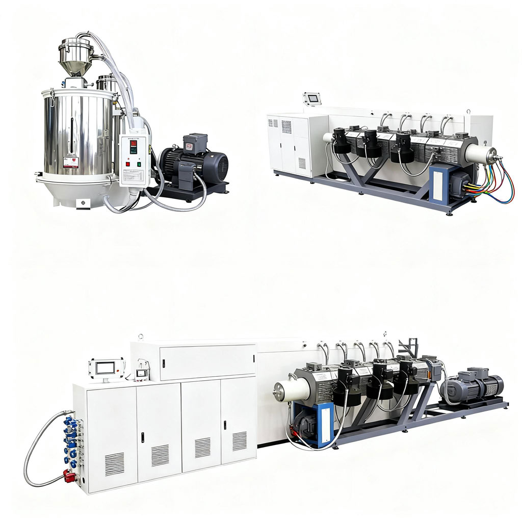 PVC Water and Air Fiber Hose Extrusion Line
